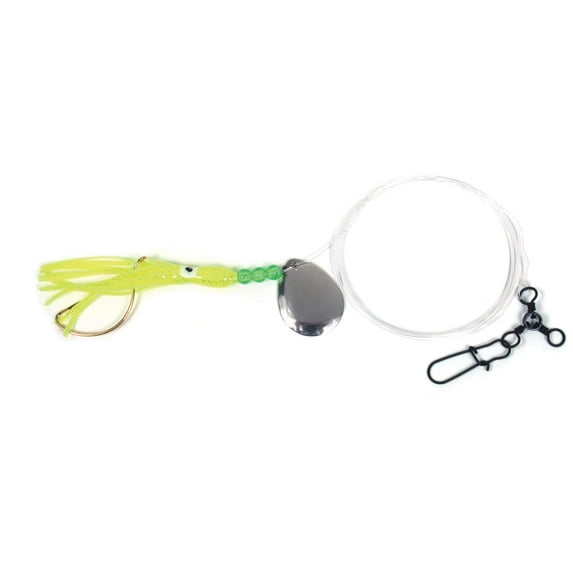 Sea Striker N8563Y-20N Fluke Squid Rig, 2/0 Wide Gap Hook, 3-Way