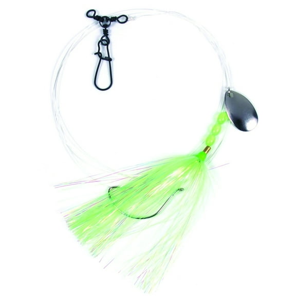 Sea Striker N8564-CHM Fluke Rig 2/0 Wide Gap 3-Way & Snap Chartreuse