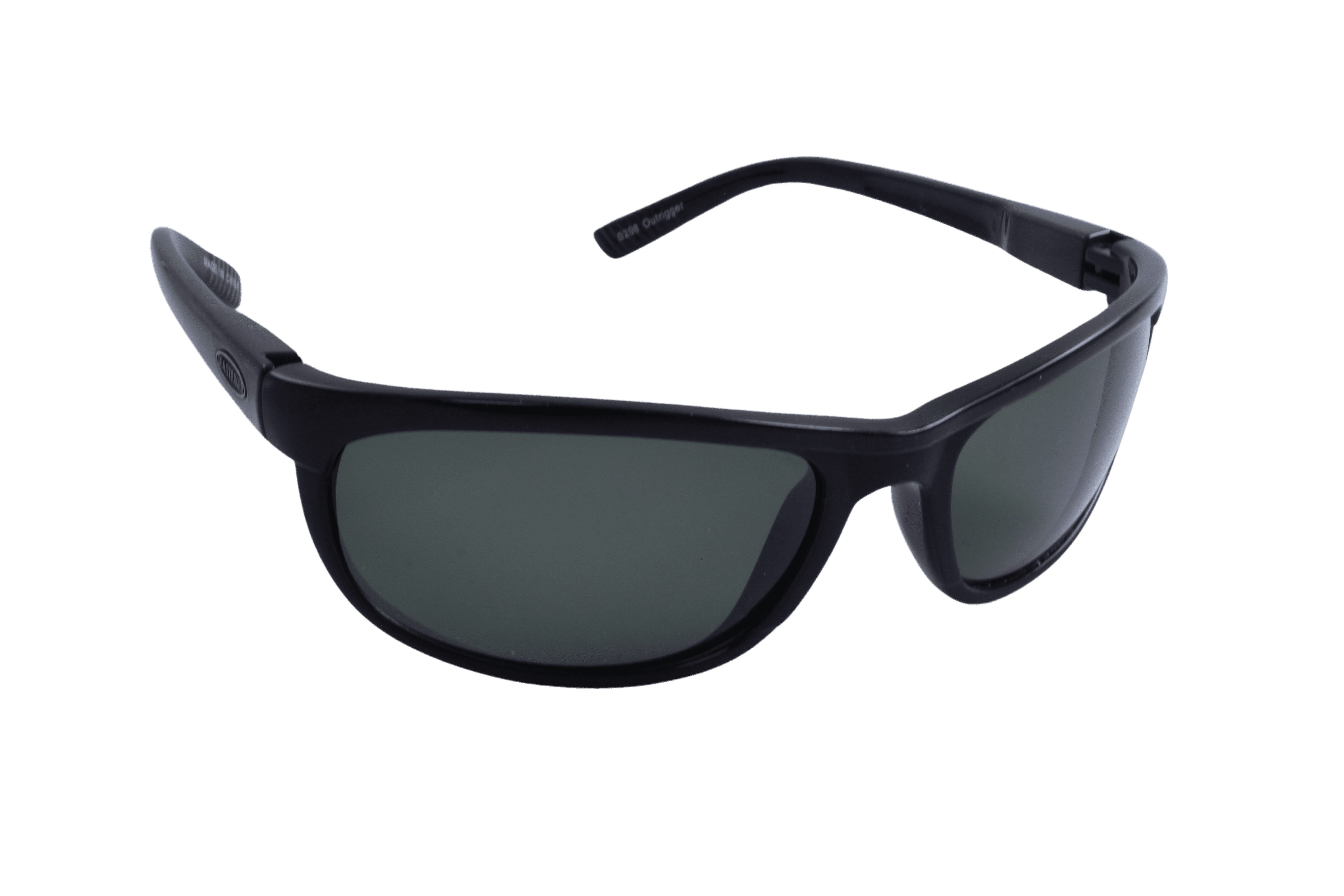 Sea Striker Outrigger Beach Boating Fishing Polarized Sunglasses Men Women  Black Frame w/Smoke Lens 