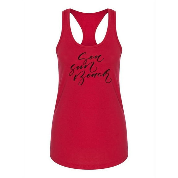 Sea Sun And Beach Racerback Tank Women -Image by Shutterstock, Female Medium