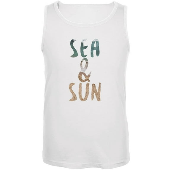 Sea & Sun Summer Beach White Adult Tank Top