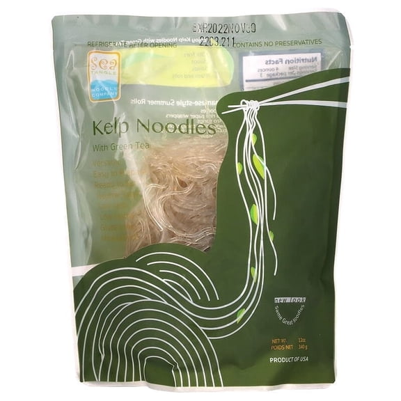 Sea Tangle Noodle Company, Kelp Noodles with Green Tea, 12 oz Pack of 3