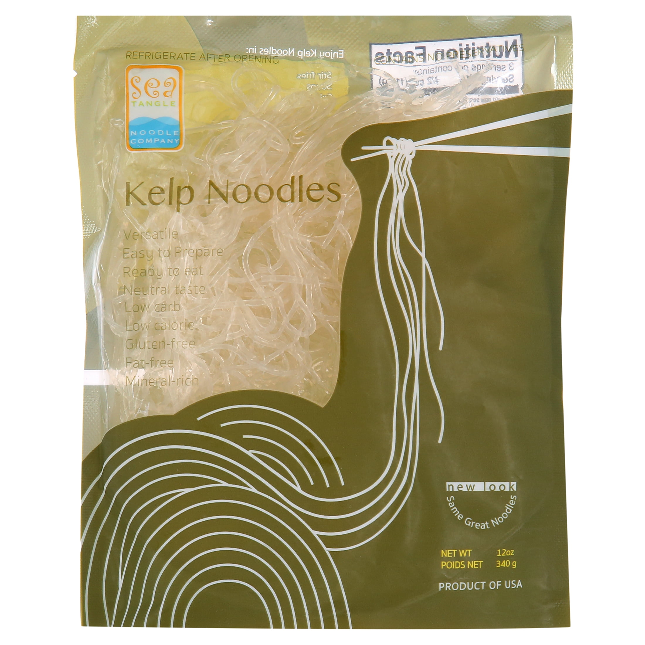 Sea Tangle Noodle Company Low Carb Kelp Noodles, 12oz (Pack of 6)