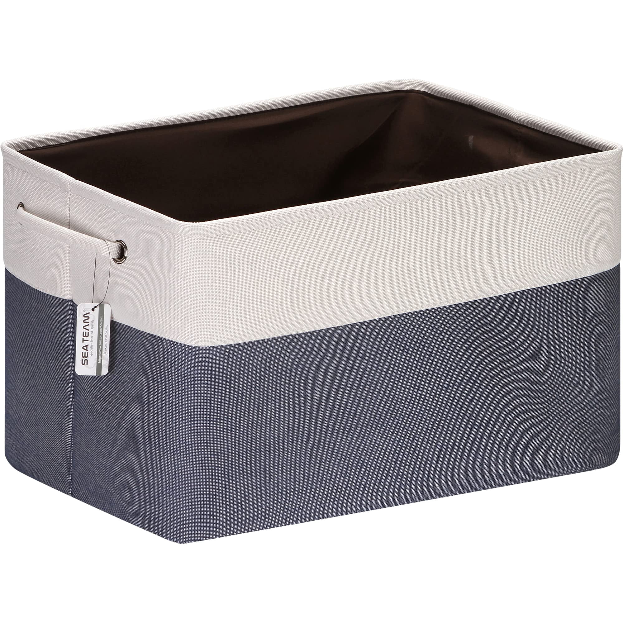 Sea Team 3-Pack Foldable Extra Large Canvas Storage Bin Set