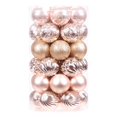 thumbnail image 1 of Sea Team 41-Pack Christmas Ball Ornaments with Strings, 60mm/2.36-Inch Medium Size Baubles, Shatterproof Plastic Christmas Bulbs, Hanging Decorations for Xmas Tree, Holiday, Wedding, Party, Rose Gold, 1 of 7