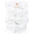 thumbnail image 1 of Sea Team Multi-Size Shatterproof Clear Plastic Christmas Ball Ornaments Decorative Xmas Balls Baubles Set with Stuffed Delicate Decorations (25 Counts, White), 1 of 7