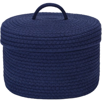 Navy Woven Round Box with Cream Accent Amazon.com - Sarah main image 2