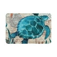 thumbnail image 1 of Sea Theme Foam Bath Mat Blue Turtle Non Slip Bathroom Rugs for Shower Floors Summer Ocean Life Bathroom Decorations 16"x24", 1 of 8