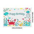 thumbnail image 1 of Under the Sea Themed Happy Birthday Background Banner Party Decoration Supplies Photography Props Birthday Party Backdrop Decorations for Kids Celebration Event Photo Booth Setup, 1 of 6