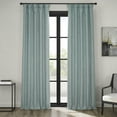 thumbnail image 1 of Sea Thistle Faux Linen Room Darkening Curtain (1 Panel), Sea Thistle, 50W X 120L, 1 of 11