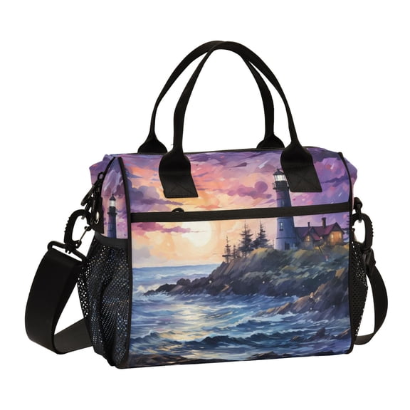 Sea Tower Moutain Cooler Bag Lunch Bag Soft Cooler Cooling Tote Insulated Lunch Box for Adult Men Women