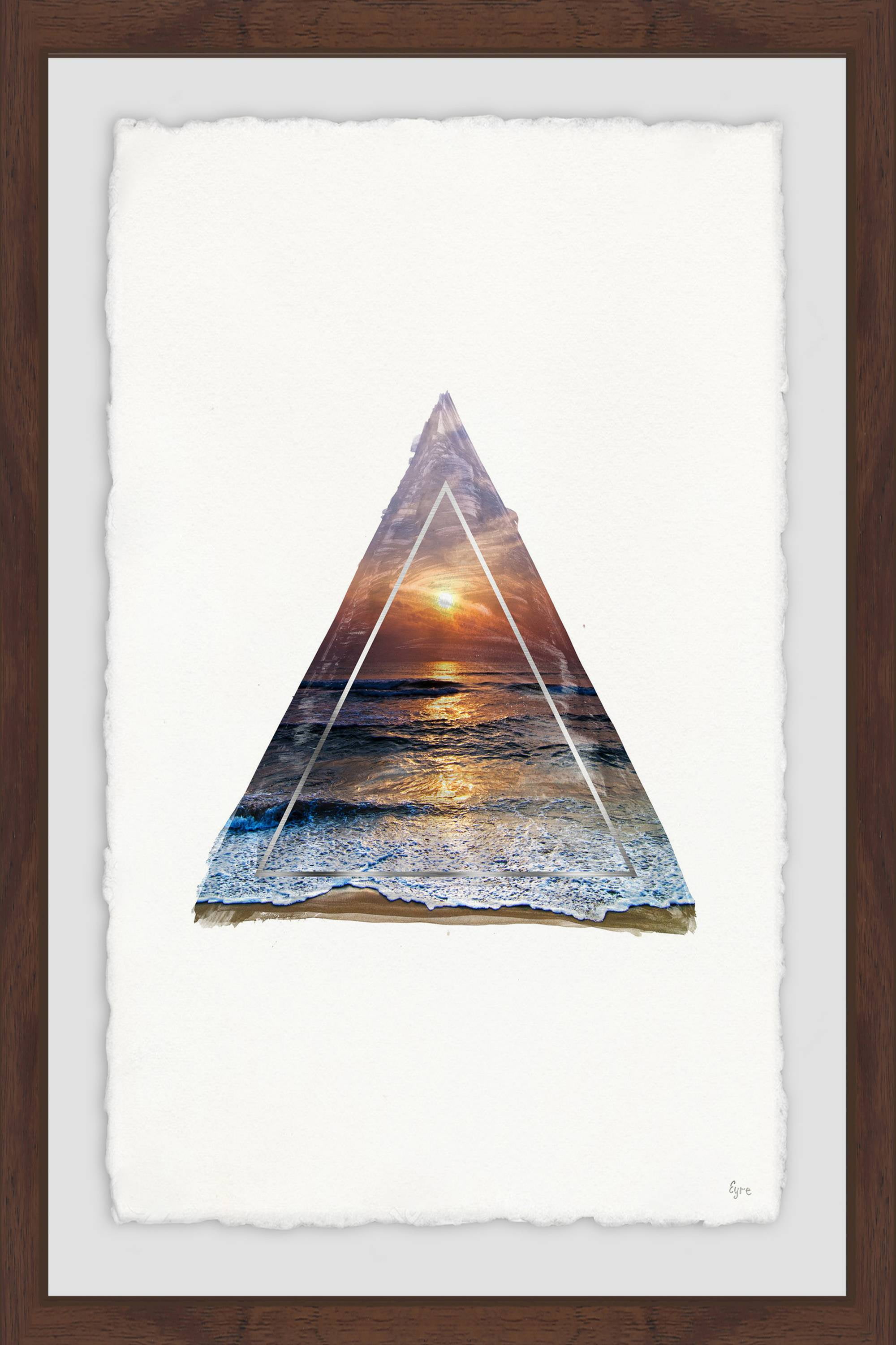 Sea Triangle Framed Painting Print