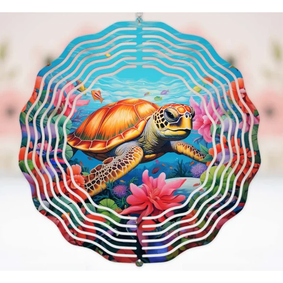 Sea Turtle 10" Wind Spinner Handmade
