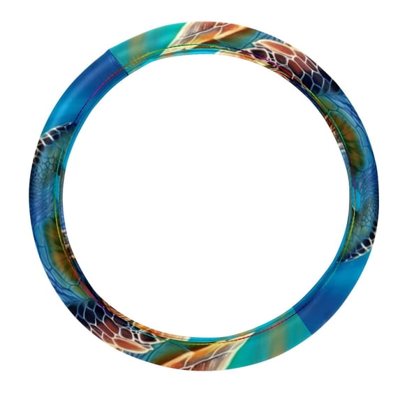 Sea Turtle 14.5 Inch Printing PVC Leather Auto Accessories Steering Wheel Covers Car Wheel Cover Steering Wheel Cover