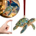 thumbnail image 1 of Sea Turtle 2D Acrylic Christmas Ornaments, Flat Sea Animal Hanging Decoration for Christmas Tree Holiday Home Decor, Festive Xmas Tree Ornament Keepsake Gift for Family Friends 1pc, 1 of 1