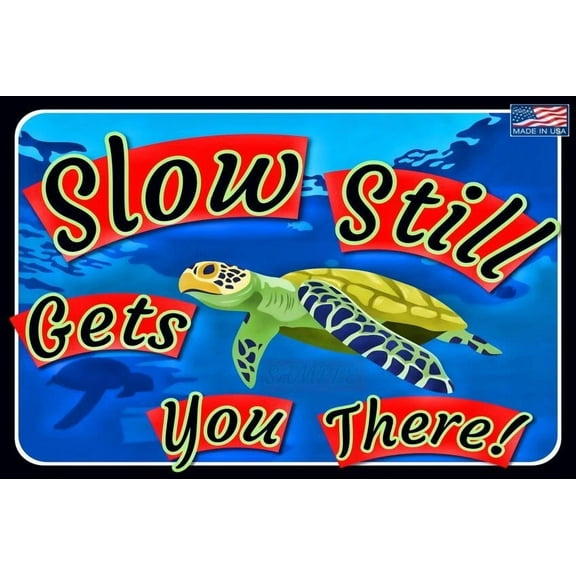 Sea Turtle 8"X12" All Weather Metal Sign Tiki Bar Beach Decor Honu Inspirational
