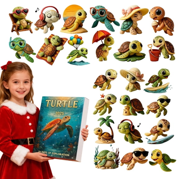 Sea Turtle Advent Calendar 2025,top 20 christmas gifts for women,24 Adorable Turtle Decorations,christmas gifts for students Ocean-Inspired Christmas Countdown,Sea Turtle Birthday Decorations