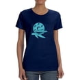 thumbnail image 1 of Sea Turtle And Moon Art Shaped T-Shirt Women -Image by Shutterstock, Female x-Large, 1 of 4