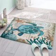 thumbnail image 1 of Sea Turtle Bath Rug,Nautical Starfish Area Rugs Water Absorption Doormat,Vintage Ocean Map Non Slip Bath Mat Carpet,Seagrass Soft Flannel Fluffy Plush Door Mats for Bathroom Kitchen Bedroom 18×30in, 1 of 6