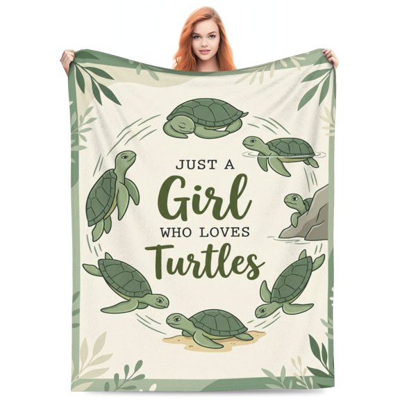 Sea Turtle Blanket,Blankets Soft Warmth Flannel Throw Blankets Decor for Adults Gifts All Season 50x40
