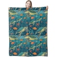 thumbnail image 1 of Sea Turtle Blanket - Cozy and Soft Flannel Fleece Sea Turtle Throw Blanket, Lightweight for Couch and Bedding, Travel and Outdoor Sea Turtle Decor Turtle Gifts with Fuzzy Sea Turtle Design 60×50IN, 1 of 1
