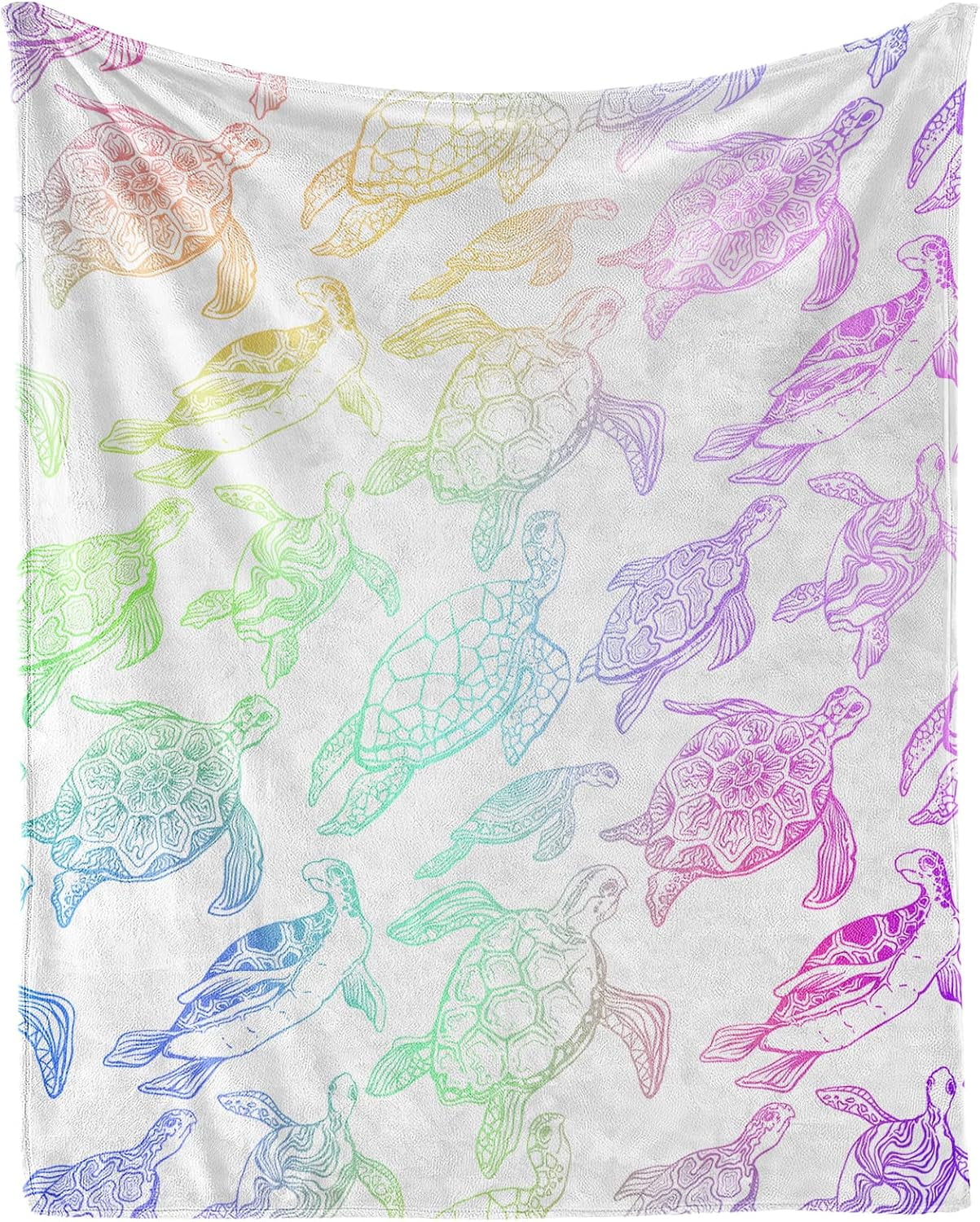 Sea Turtle Blanket Soft, Fuzzy & Warm 40"x50" Small Blanket for