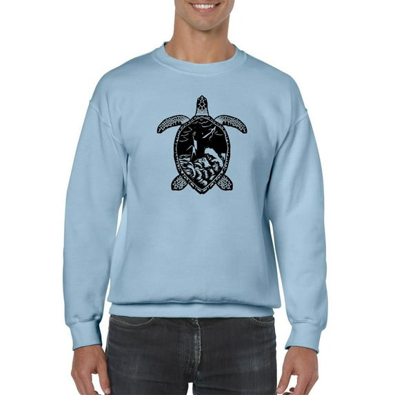 Sea Turtle Bold Silhouette Sweatshirt Men -Image by Shutterstock, Male Large