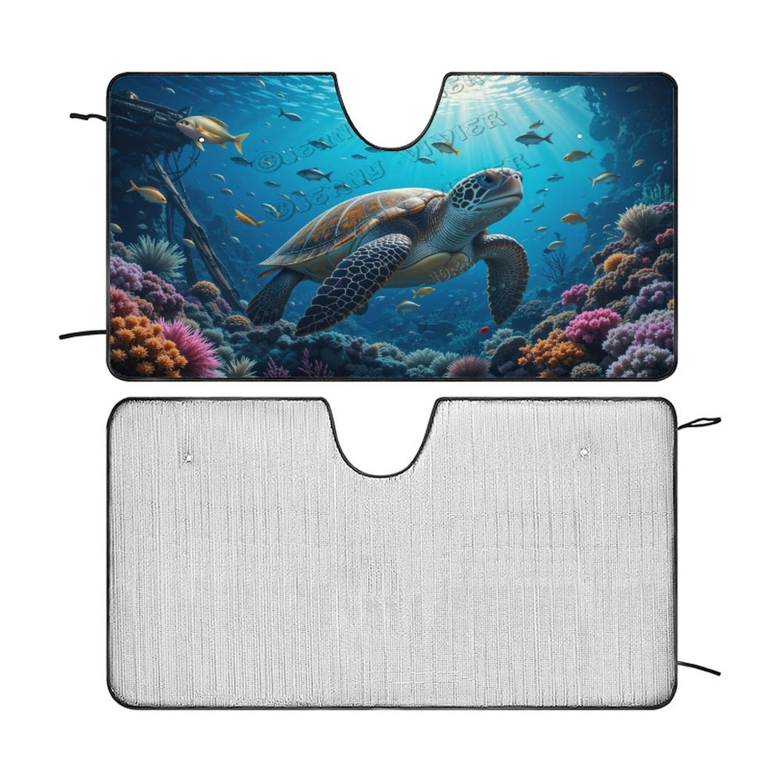 Windshield Turtle Shell Sea Turtle Car Windshield Sun Shade Block UV Rays Sun Visor Protector ...