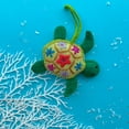 thumbnail image 1 of Sea Turtle Christmas Ornament, Fair Trade Embroidered Wool Handmade in Peru, 1 of 5