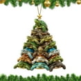 thumbnail image 1 of Sea Turtle Christmas Ornament With Acrylic Design For Beach Holiday Themed Tree Decor, 1 of 2