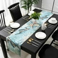 thumbnail image 1 of Sea Turtle Coastal Cotton Linen Small Table Runner 13 x 48 inch Vintage Teal Nautical Beach Botanical Non-slip Rectangular Dining Table Decor for Wedding Party Holiday Dinner, 1 of 8