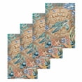 thumbnail image 1 of Sea Turtle Coastal Kitchen Dish Towels for Drying Dishes Set of 4, Summer Nautical Starfish Coral Brown Anchor Waffle Weave Microfiber Hand Tea Bathroom Towels Quick Dry & Absorbent Towel 15.7x23.6, 1 of 7