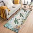 thumbnail image 1 of Sea Turtle Coastal Kitchen Runner Rug 2x6 Washable Runners for Hallway Non Slip Summer Nautical Starfish Coral Beige Large Area Rug Indoor Floor Carpet for Bathroom Laundry Entryway Bedroom, 1 of 8