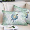 thumbnail image 1 of Sea Turtle Coastal Pillow Covers King, Blue Green Summer Beach Coral Soft Brushed Microfiber Breathable Throw Pillow Covers, Pillowcase with Zipper for Couch Sofa Bedroom Living Room 20"x36", 1 of 9