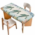 thumbnail image 1 of Sea Turtle Coastal Table Cloths for 5 Foot Rectangle Tables, Summer Nautical Starfish Coral Beige Patio Waterproof Elastic Fitted Tablecloths, Washable Rectangular Table Cover for Camping, 1 of 8
