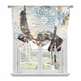 thumbnail image 1 of Sea Turtle Coastal Tie Up Curtain Valance for Window, Adjustable Rod Pocket Window Curtains Shades, Nautical Summer Beach Starfish Light Filtering Valance Drapes for Cafe Living Room Bedroom 42"x54", 1 of 9