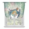 thumbnail image 1 of Sea Turtle Coastal Tie Up Curtains for Windows, Adjustable Balloon Window Shades, Blue Green Summer Beach Coral Ocean Kitchen Window Treatments Adjustable Roll Up Curtain for Basement/Nursery 52"x45", 1 of 8