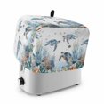 thumbnail image 1 of Sea Turtle Coastal Toaster Cover 2 Slice, Summer Beach Coral Ocean Blue Nautical Dustproof Bakeware Oven Protector with Top Hook, Waterproof Small Kitchen Appliance Toasters Dust Cover, 11"x6"x8", 1 of 9