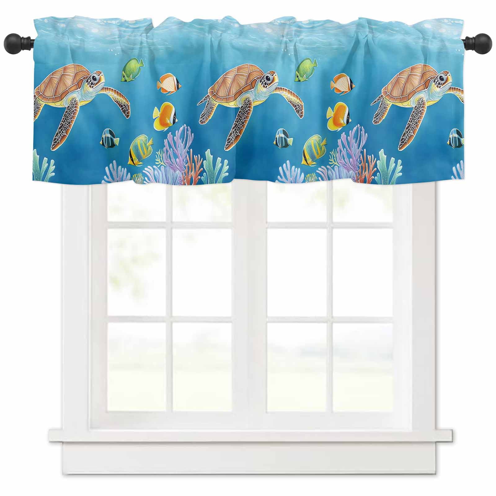 Coastal Turtle WN2003054CL Quilted Valance