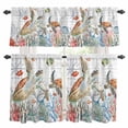 thumbnail image 1 of Sea Turtle Coral Summer Ocean Kitchen Curtains Valances and Tiers Set of 3 Fish Wooden Tier Curtains and Valance with Rod Pocket for Small Windows, 27.5"x24", 1 of 9