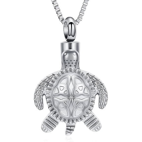Sea Turtle Cremation Jewelry Urn Necklace for Ashes Turtle Funeral Keepsake Ashes Holder Memorial Urn Pendant for Human / Pet