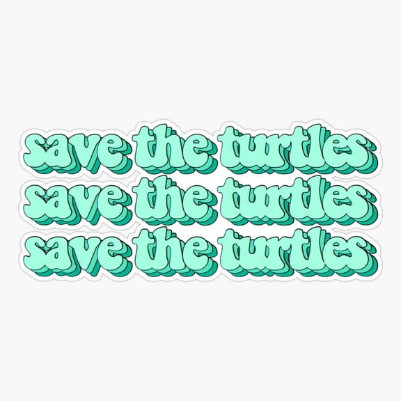 Sea Turtle Cute Animal Everyday Decor Art Simple Style Vinyl Sticker