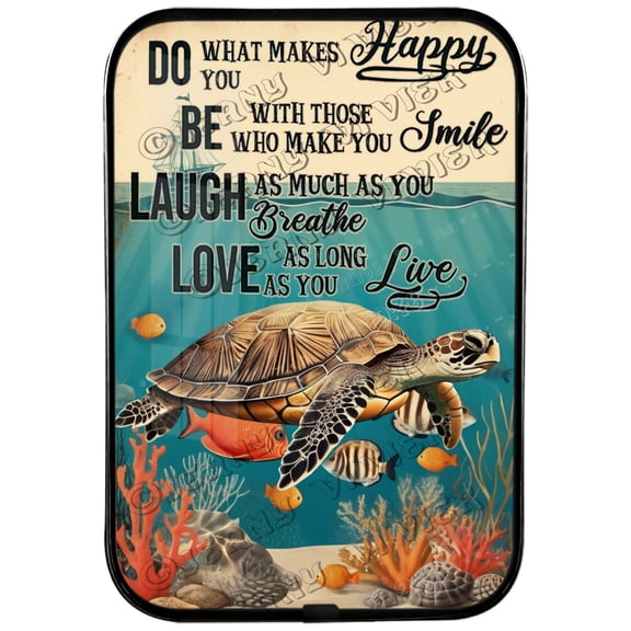 Sea Turtle Decor 12"x8" Crystal Porcelain Painting Wall Decor for Bedroom Living Room Kitchen Bathroom Funny Desk and Shelf Decor Modern Artwork Painting Black Framed Ready to Hang