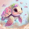 thumbnail image 1 of Sea Turtle Diamond Painting Kits for Adults - Cute Sea Turtle Diamond Art Kits for Adults, DIY 5D Diamond Painting with Round Gem Art Kits for Adults for Gift Home Wall Decor 12x12 inch, 1 of 5