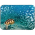 thumbnail image 1 of Sea Turtle Dish Drying Mat Ocean Fish for Kitchen Counter Decor 16x18 in, Sea Dish Draining Mat Bottle Rack Drainer Mats with Loop for Sink Kitchen Accessories, 1 of 6