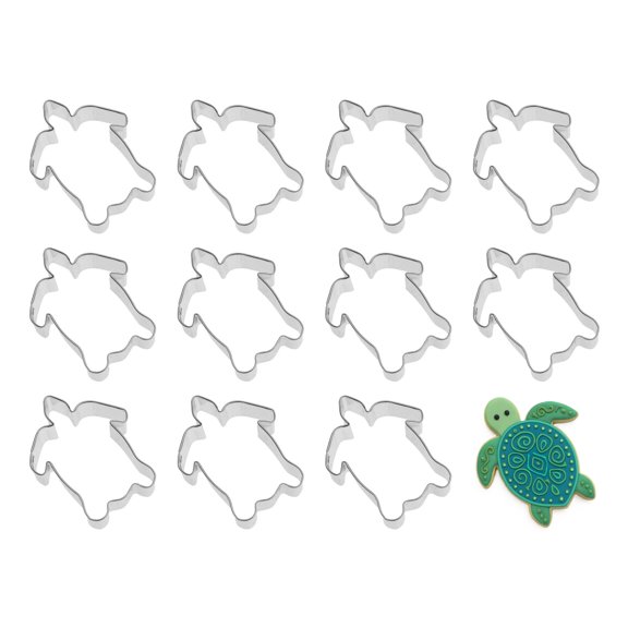 Sea Turtle Dozen Cookie Cutters 3.75 inches/each N1036-W12 - The Cookie Cutter Shop - Tin Plate Steel