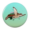 thumbnail image 1 of Sea Turtle Flying Pinback Button Pin, 1 of 4