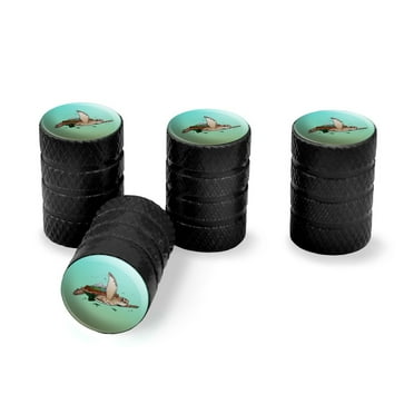 Sea Turtle Flying Tire Rim Wheel Aluminum Valve Stem Caps
