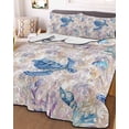 thumbnail image 1 of Sea Turtle Full Size Down Alternative Comforter, Lightweight Comforter Quilt Bedding Set with Pillow Shams Summer Coastal Nautical Coral Seahorse All Seasons Bed Comforter Duvet Insert 78"x90", 1 of 7