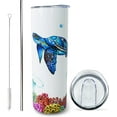 thumbnail image 1 of Sea Turtle Gifts for Women - Turtle Tumbler Turtle Cup with Lid and Straw - 20 Oz Stainless Steel Tumbler Sea Turtle Coffee Mug - Turtle Gifts Women for Birthday Christmas, 1 of 6